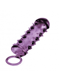Закрытая фиолетовая насадка с пупырышками SAMURAI PENIS SLEEVE PURPLE - 14,5 см. - NMC - в Орехово-Зуево купить с доставкой
