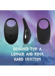 Черное эрекционное виброкольцо Thor Cockring - FeelzToys - в Орехово-Зуево купить с доставкой
