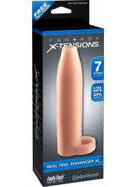 Телесная насадка Real Feel Enhancer XL - 17 см. - Pipedream - в Орехово-Зуево купить с доставкой