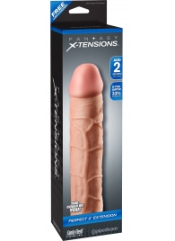 Телесная насадка Fantasy X-tensions Perfect 2  Extension - 20,3 см. - Pipedream - в Орехово-Зуево купить с доставкой