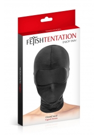 Сплошная маска-шлем с имитацией повязки для глаз - Fetish Tentation - купить с доставкой в Орехово-Зуево