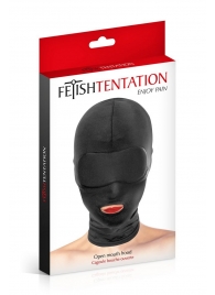 Сплошная маска на голову с прорезью для рта - Fetish Tentation - купить с доставкой в Орехово-Зуево