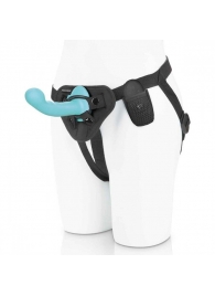 Голубая изогнутая насадка 6in Remote Control Ripple P-Spot G-Spot на черных трусиках - 16 см. - Pegasus - купить с доставкой в Орехово-Зуево