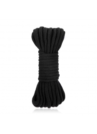 Черная хлопковая веревка для связывания Bondage Rope - 10 м. - Lux Fetish - купить с доставкой в Орехово-Зуево