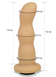 Телесная рельефная насадка Harness - 14,2 см. - LOVETOY (А-Полимер) - купить с доставкой в Орехово-Зуево
