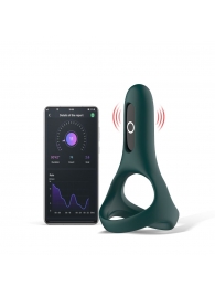 Изумрудное виброкольцо Magic Motion Rise с подхватом мошонки - Magic Motion - в Орехово-Зуево купить с доставкой