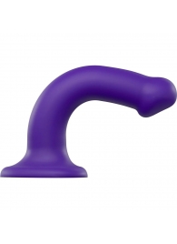 Фиолетовый фаллоимитатор-насадка Strap-On-Me Dildo Dual Density size M - 18 см. - Strap-on-me - купить с доставкой в Орехово-Зуево