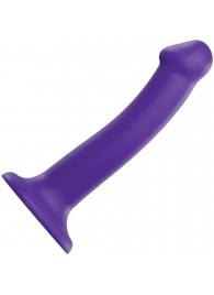Фиолетовый фаллоимитатор-насадка Strap-On-Me Dildo Dual Density size M - 18 см. - Strap-on-me - купить с доставкой в Орехово-Зуево