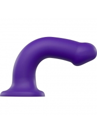 Фиолетовый фаллоимитатор-насадка Strap-On-Me Dildo Dual Density size L - 19 см. - Strap-on-me - купить с доставкой в Орехово-Зуево