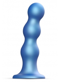 Голубая насадка Strap-On-Me Dildo Plug Balls size S - Strap-on-me - купить с доставкой в Орехово-Зуево