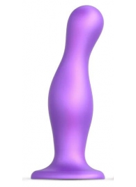 Фиолетовая насадка Strap-On-Me Dildo Plug Curvy size L - Strap-on-me - купить с доставкой в Орехово-Зуево
