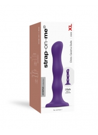 Фиолетовая насадка Strap-On-Me Dildo Geisha Balls size XL - Strap-on-me - купить с доставкой в Орехово-Зуево