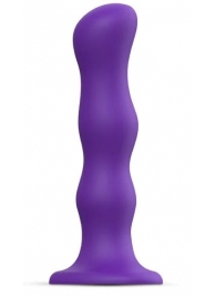 Фиолетовая насадка Strap-On-Me Dildo Geisha Balls size XL - Strap-on-me - купить с доставкой в Орехово-Зуево
