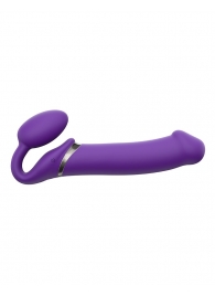 Фиолетовый безремневой вибрострапон Silicone Bendable Strap-On - size XL - Strap-on-me - купить с доставкой в Орехово-Зуево