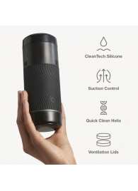 Черный мастурбатор с контролем всасывания Arcwave Pow Stroker - Arcwave - в Орехово-Зуево купить с доставкой