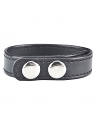 Кольцо на пенис SNAP COCK RING из искусственной кожи на клепках - BlueLine - в Орехово-Зуево купить с доставкой