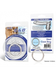 Стальное эрекционное кольцо STEEL COCK RING - 4.5 см. - BlueLine - в Орехово-Зуево купить с доставкой