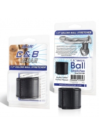 Хомут-утяжка для мошонки из искусственной кожи на липучке VELCRO BALL STRETCHER- 4 см. - BlueLine - в Орехово-Зуево купить с доставкой