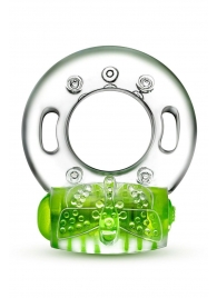 Зеленое эрекционное виброкольцо Arouser Vibrating C-Ring - Blush Novelties - в Орехово-Зуево купить с доставкой