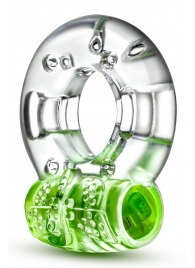 Зеленое эрекционное виброкольцо Arouser Vibrating C-Ring - Blush Novelties - в Орехово-Зуево купить с доставкой