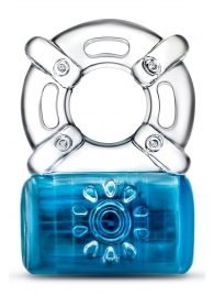 Синее эрекционное виброкольцо Pleaser Rechargeable C-Ring - Blush Novelties - в Орехово-Зуево купить с доставкой