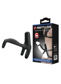 Черная вибронасадка на пенис Vibrating Penis Sling - Baile - в Орехово-Зуево купить с доставкой