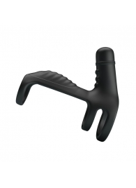 Черная вибронасадка на пенис Vibrating Penis Sling - Baile - в Орехово-Зуево купить с доставкой