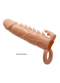 Телесная удлиняющая насадка Penis Sleeve Emmitt - 17 см. - Baile - в Орехово-Зуево купить с доставкой