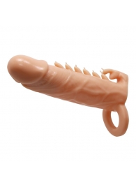 Телесная удлиняющая насадка Penis Sleeve Emmitt - 17 см. - Baile - в Орехово-Зуево купить с доставкой