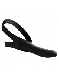 Черный кляп-страпон Masters Mini Face Fuck Strap-On - 14 см. - XR Brands - купить с доставкой в Орехово-Зуево