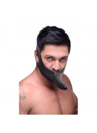 Черный кляп-страпон Masters Mini Face Fuck Strap-On - 14 см. - XR Brands - купить с доставкой в Орехово-Зуево