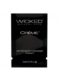 Крем для массажа и мастурбации Wicked Stroking and Massage Creme - 3 мл. - Wicked - купить с доставкой в Орехово-Зуево