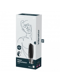 Черный мастурбатор с вибрацией Power Masturbator - Satisfyer - в Орехово-Зуево купить с доставкой