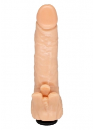 Телесная гелевая насадка-фаллос с клиторальными лепестками - 18,5 см. - LOVETOY (А-Полимер) - купить с доставкой в Орехово-Зуево