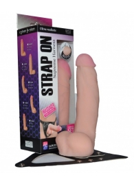 Реалистичный фаллос на поясе Harness - 20,5 см. - LOVETOY (А-Полимер) - купить с доставкой в Орехово-Зуево