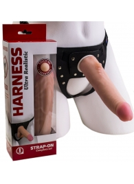 Реалистичный страпон Harness из трусиков и насадки-фаллоса - 18,5 см. - LOVETOY (А-Полимер) - купить с доставкой в Орехово-Зуево