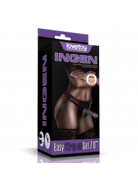 Женский темнокожий страпон Easy Strapon Set 7 Inch - 18 см. - Lovetoy - купить с доставкой в Орехово-Зуево