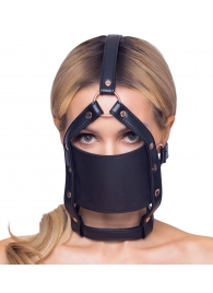 Черный намордник с кляпом-шаром Head Harness With A Gag - Orion - купить с доставкой в Орехово-Зуево