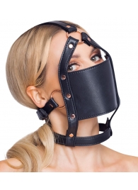 Черный намордник с кляпом-шаром Head Harness With A Gag - Orion - купить с доставкой в Орехово-Зуево