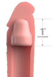 Телесная насадка-удлинитель 1 Inch Silicone X-tension - 17,8 см. - Pipedream - в Орехово-Зуево купить с доставкой