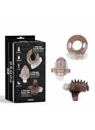 Набор из 3 дымчатых эрекционных колец с вибрацией Teasers Ring Kit - Chisa - в Орехово-Зуево купить с доставкой