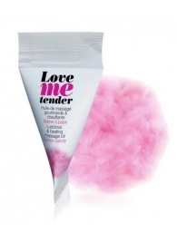 Съедобное согревающее массажное масло Love Me Tender Cotton Candy с ароматом сладкой ваты - 10 мл. - Love to Love - купить с доставкой в Орехово-Зуево