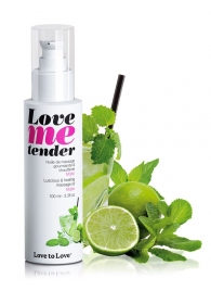 Съедобное согревающее массажное масло Love Me Tender Mojito с ароматом мохито - 100 мл. - Love to Love - купить с доставкой в Орехово-Зуево