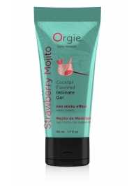 Съедобный интимный гель Orgie Lube Tube Cocktail Strawberry Mojito - 50 мл. - ORGIE - купить с доставкой в Орехово-Зуево