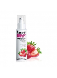 Съедобное согревающее массажное масло Love Me Tender Strawberry с ароматом клубники - 100 мл. - Love to Love - купить с доставкой в Орехово-Зуево