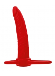 Красная насадка на пенис для двойного проникновения Black Red - 16,5 см. - ToyFa - купить с доставкой в Орехово-Зуево