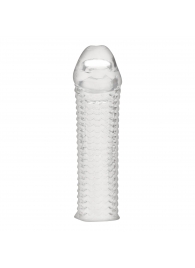 Текстурированная насадка на пенис Clear Textured Penis Enhancing Sleeve Extension - 16,5 см. - BlueLine - в Орехово-Зуево купить с доставкой