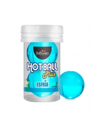Лубрикант на масляной основе Hot Ball Plus с охлаждающим эффектом (2 шарика по 3 гр.) - HotFlowers - купить с доставкой в Орехово-Зуево