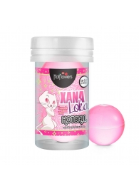 Лубрикант на силиконовой основе с эффектом вибрации Xana Loka Hot Ball (2 шарика по 3 гр.) - HotFlowers - купить с доставкой в Орехово-Зуево