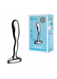 Стальной стимулятор простаты Stainless Steel Prostate Plug - 11,5 см. - b-Vibe - в Орехово-Зуево купить с доставкой